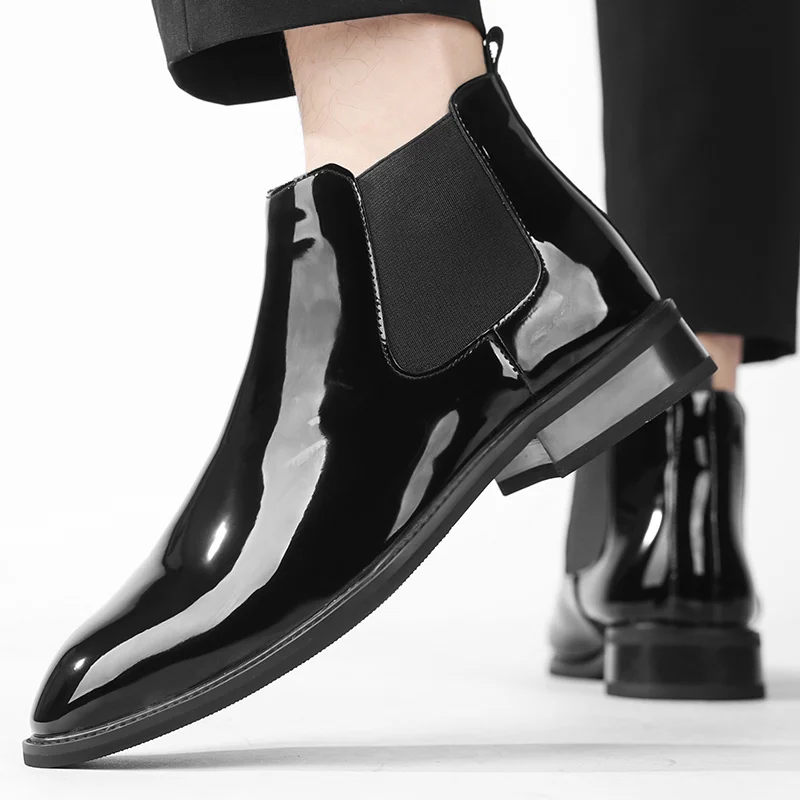 Pointed Toe Patent Leather Dress Shoes - Red Wedding Footwear Pointed Toe Patent Leather Dress Shoes - Red Wedding Footwear