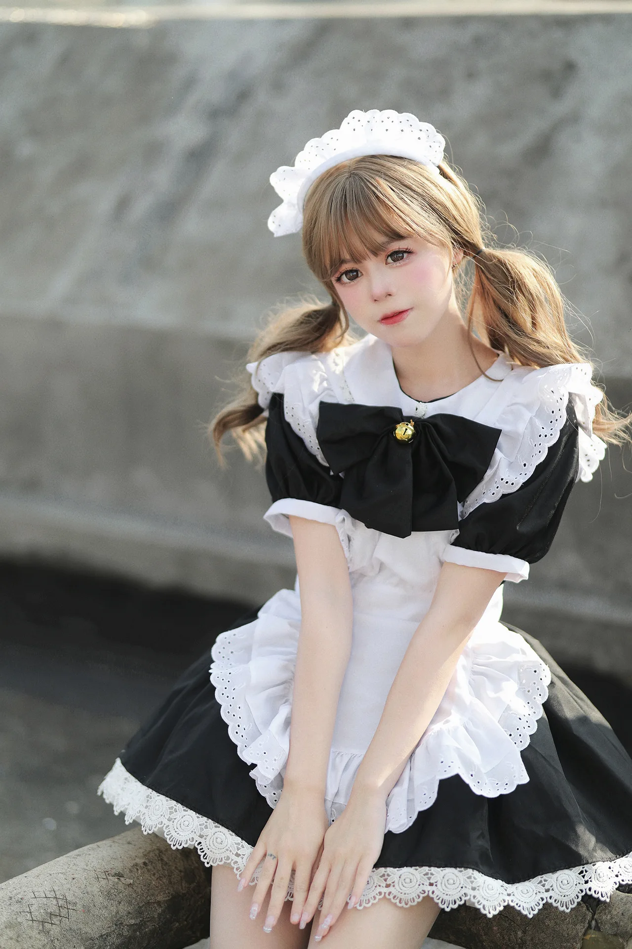 Black Cute Lolita Maid Dress Cosplay Bunny Costume for Women - Sexy ...