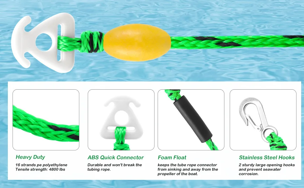 Jet Slinger Ropes Bungee Docking Ropes Mooring Ropes for Marine Jet Skis, Pontoons ...