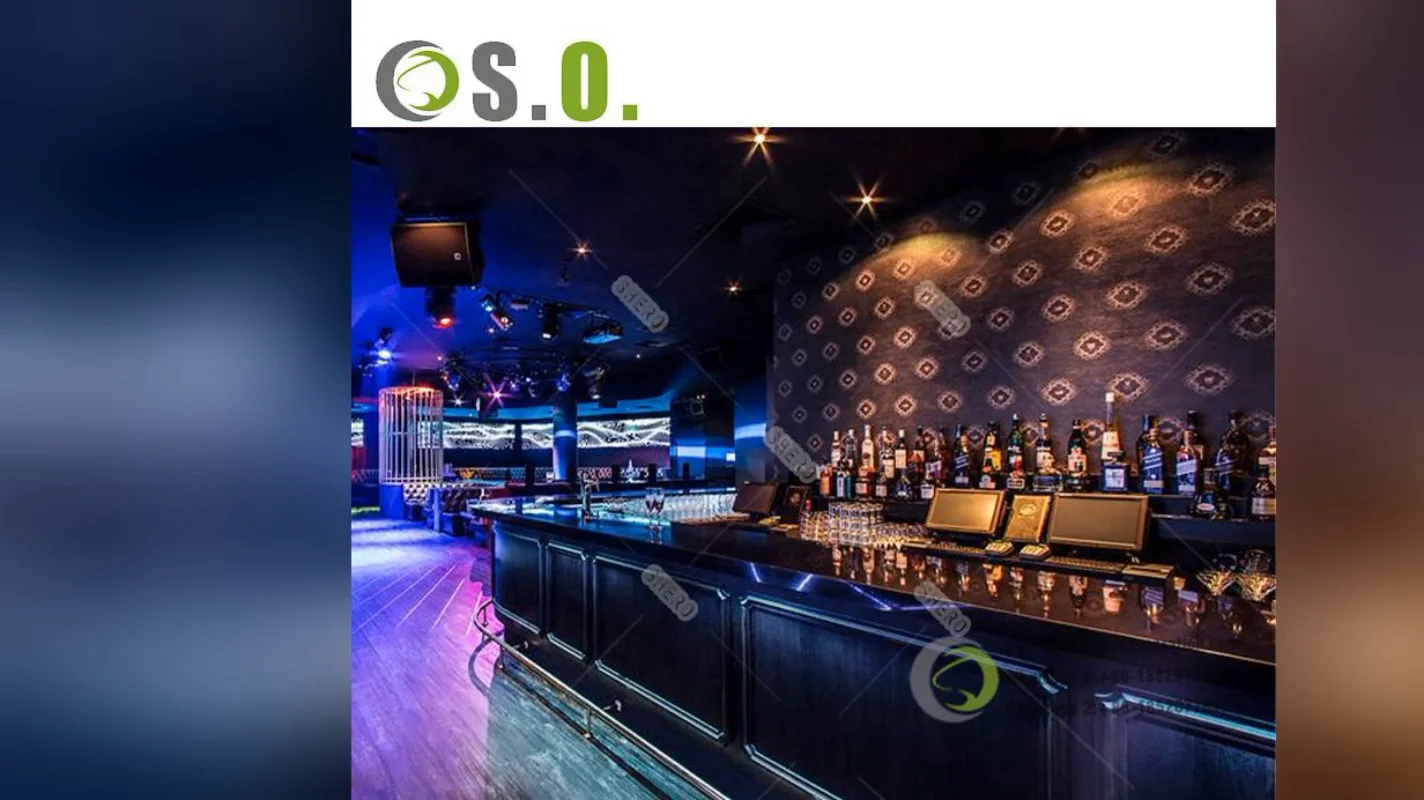 Luxury Design Night Club Lighted Bar Counter Modern Led Commercial Bar