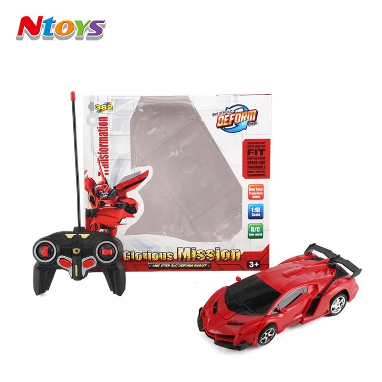 1:18 Carros De Control Remoto Rc Voiture Jouet Remote Control Transform  Robot Car Transforming Toy Cars