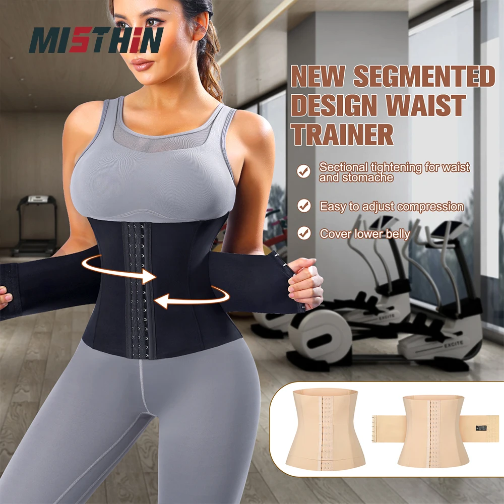 Wholesale Sweat Girdle Women Body Wrap Cincher Corset Trimmer Double Belt Girdle Waist Trainer Shaper Tummy Control Shaperwear
