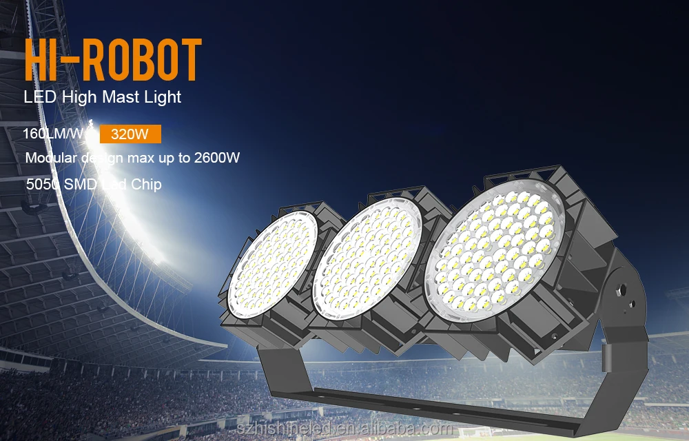 1300 Watt High Lumen Outdoor LED Floodlight IP66 Waterproof Ideal for Stadium, Football & Soccer Court, Arena Lighting