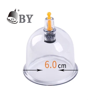 BY Baoyi  B02 6cm thick hijama cups  set wholesale massage Disposable cupping therapy suction cups kit cupping hijama cups