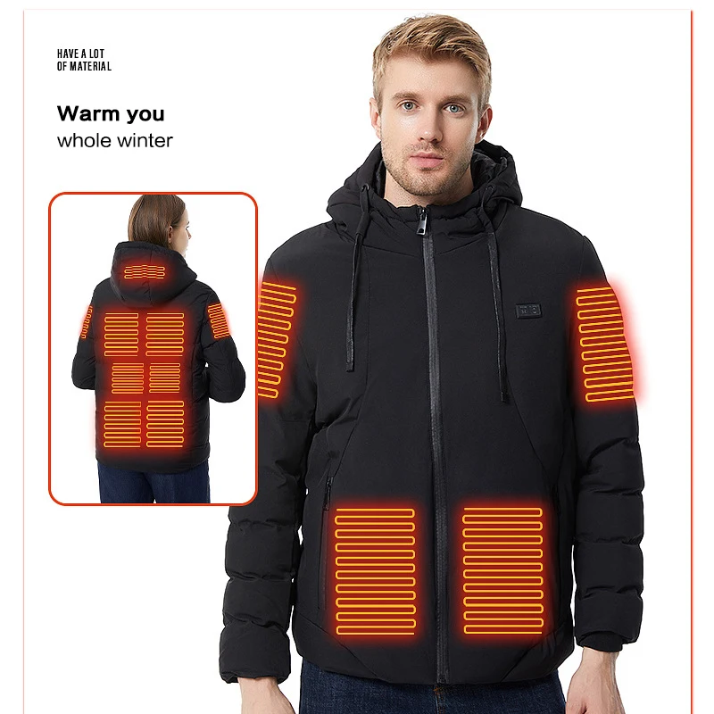 Custom Logo Body Warmer Cotton Jacket Smart Heated Clothing Waterproof ...