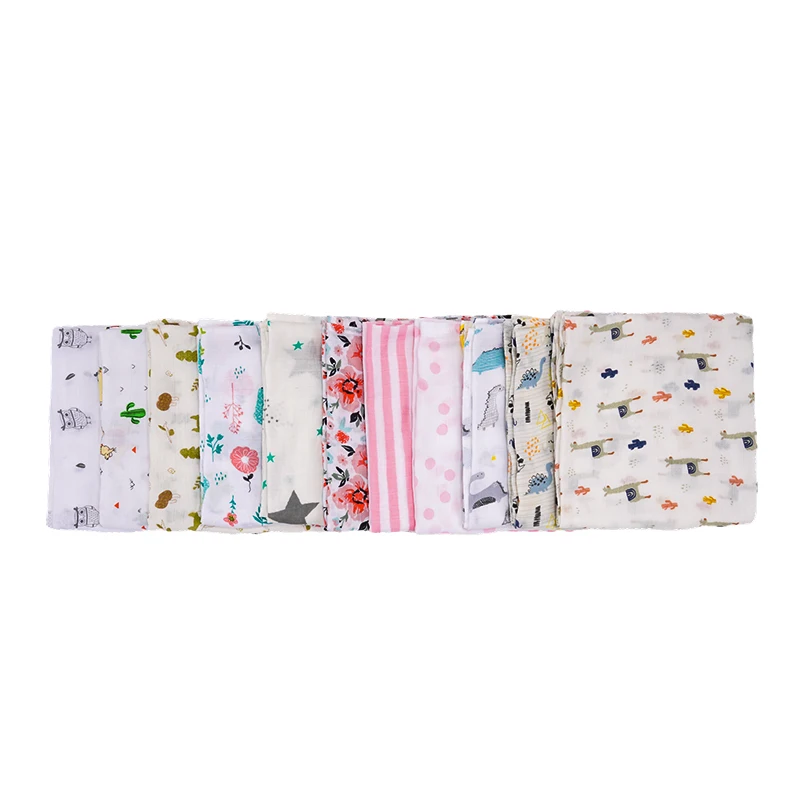 Bamboo Cotton Baby Blankets Sustainable Newborn Swaddle Blanket  Muslin Wrap Wholesale Baby Swaddle Muslin Baby Swaddle Wrap