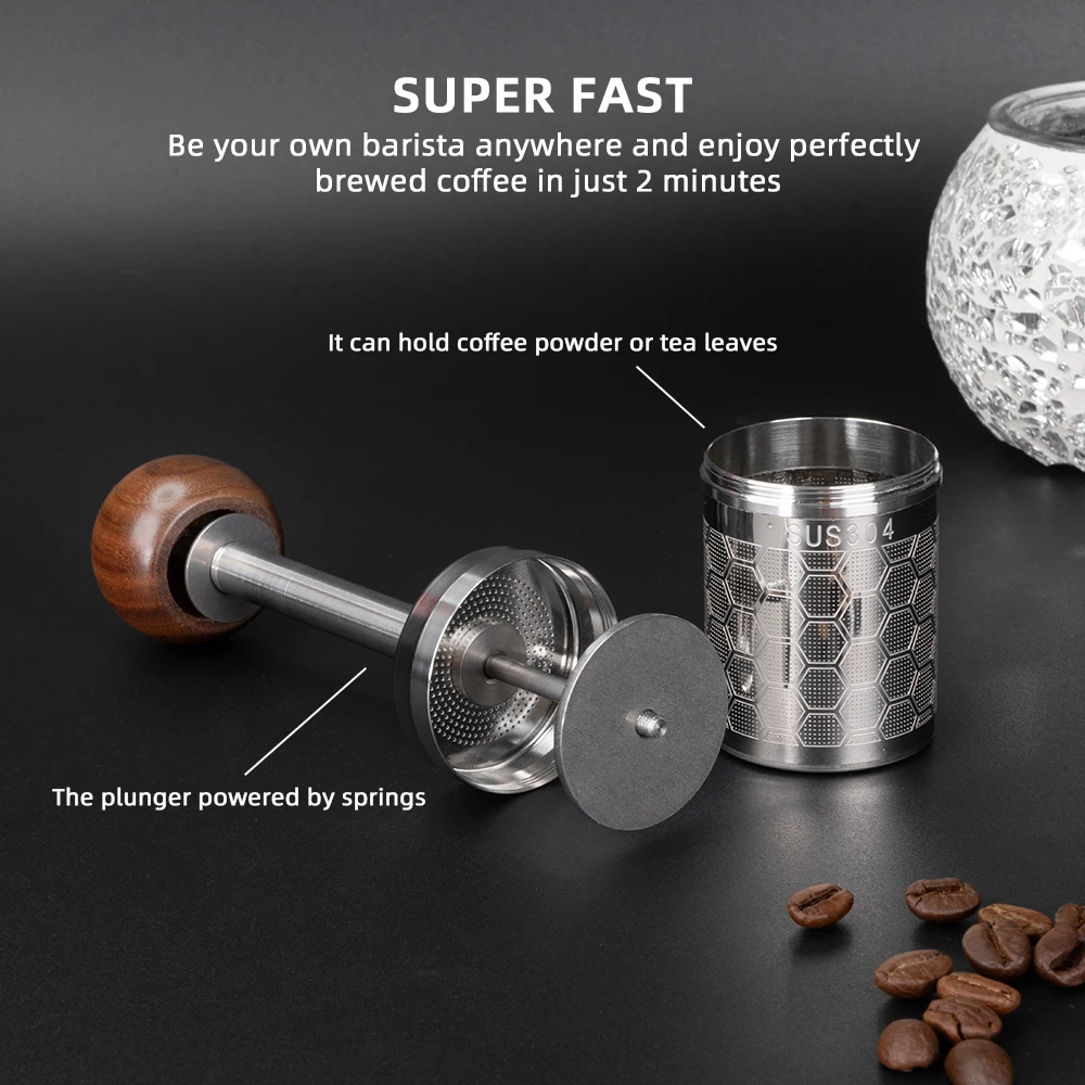 Clever Coffee Dripper - Single Cup Coffee Maker - Stainless Steel