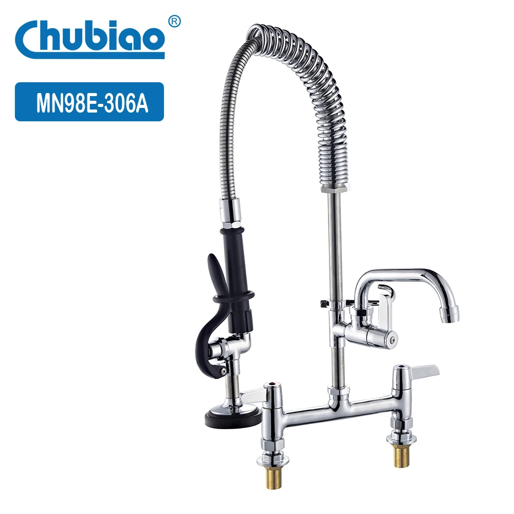 Different Height Deck Mounted Pre Rinse Taps Commercial Catering ...