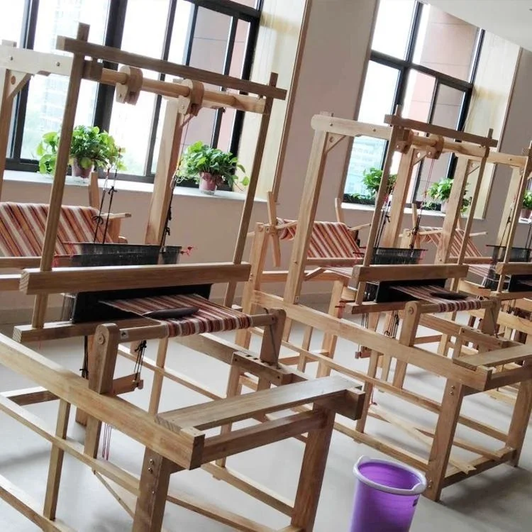 Traditional Hand Loom Shuttle Power Weaving Machine Old School Style