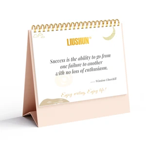 Custom Affirmation Card Desk Calendar for Corporate Gifts Branded Positive Quotes Adjustable Pages OEM ODM Service