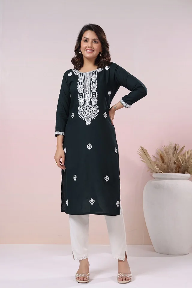 2025 High on Demand Latest Designer Lightweight Rayon Cotton Kurti Ladies Summer Collection Available Wholesale Price India