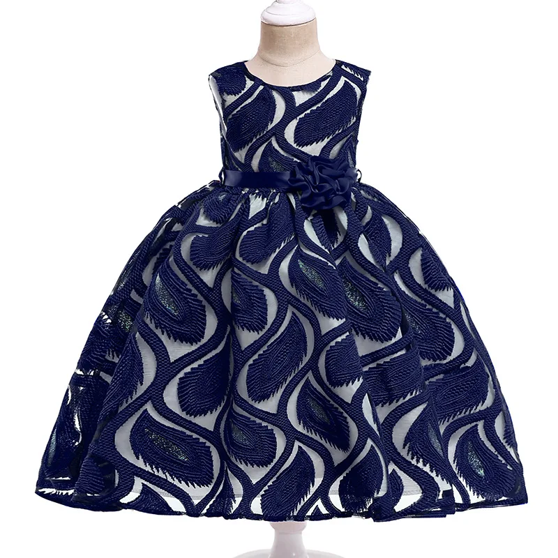 
 2021 summer red sleeveless kids frock designs girl clothing wholesale party dress  