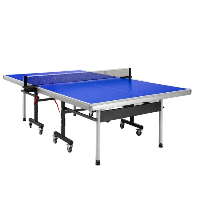 25mm Indoor Portable Foldable Professional Ping Pong Table with Wheels, Made of Medium-density Fiberboard, Standard Table Size