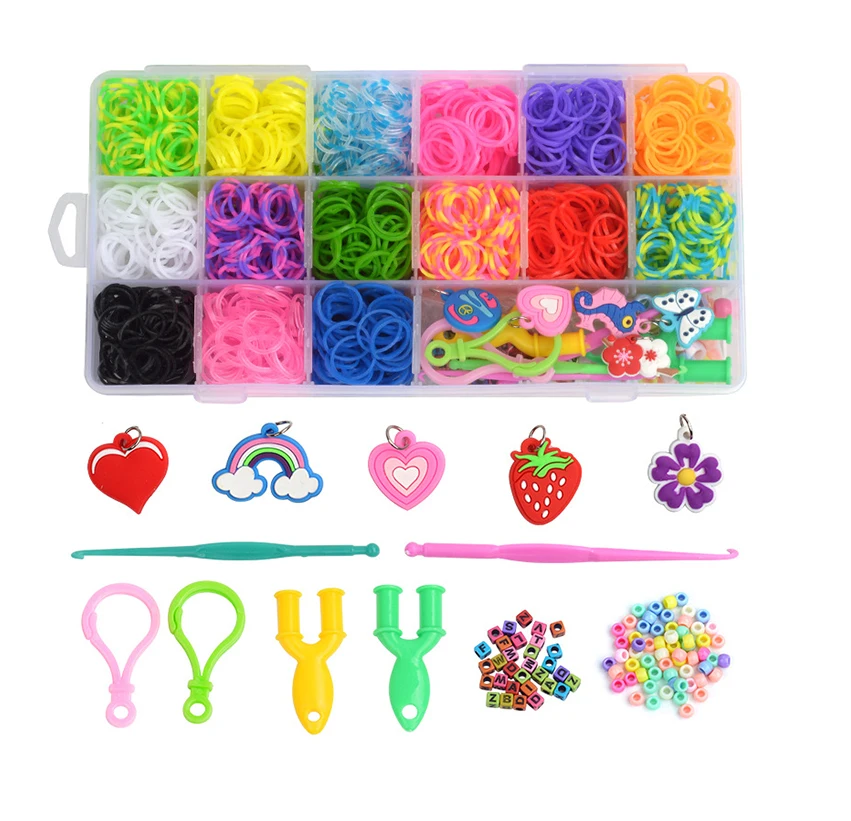 Hot Sale Wholesale Educational Multicolor Diy Loom Rubber Bands Refill ...