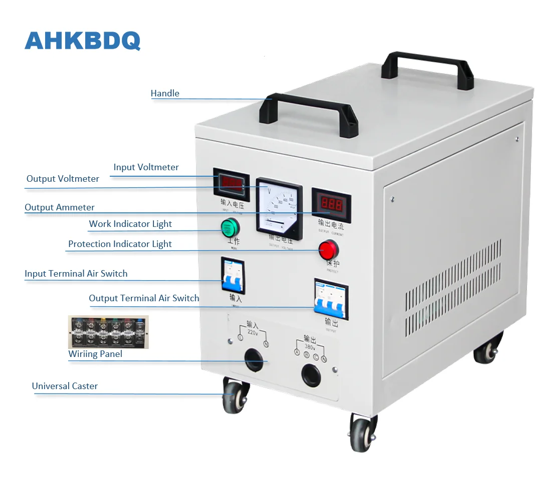 1 Phase to 3 Phase Converter 100kw Step up Voltage Transformer