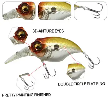 Cheery 42mm/6g Mini Crankbait Fishing Lure, Bionic Hard Bait for Freshwater Stream – Hard Lure – view 3