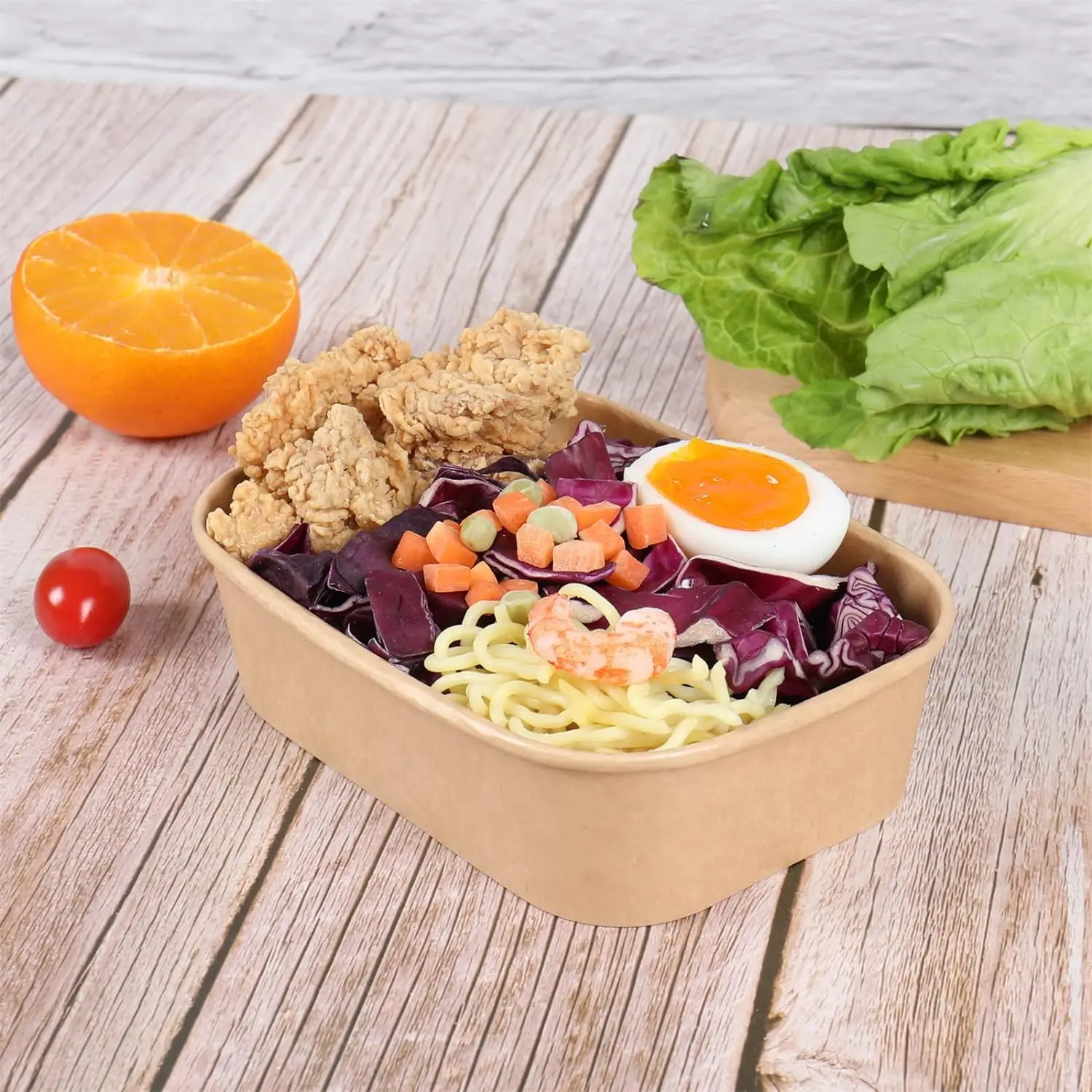 Custom Printed Kraft Paper Food Packaging Salad Soup Bowl Coffee Cup ...