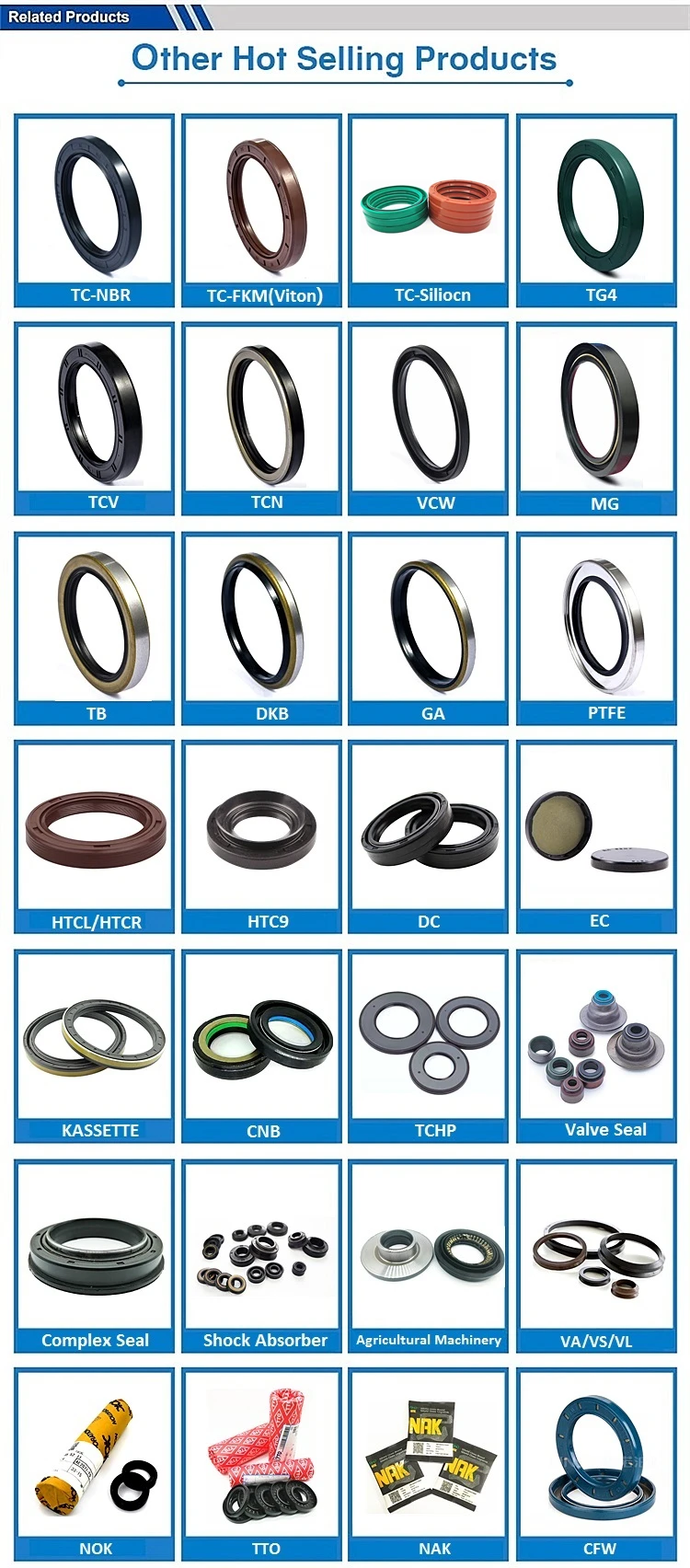 High Quality Tto Rubber Gearbox Oilseal Nbr Vk Ecw Oil Seal Ec End Cap