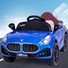 Doppio motore verniciato blu con telecomando, Bluetooth, sedile in pelle, 6V/7Ah