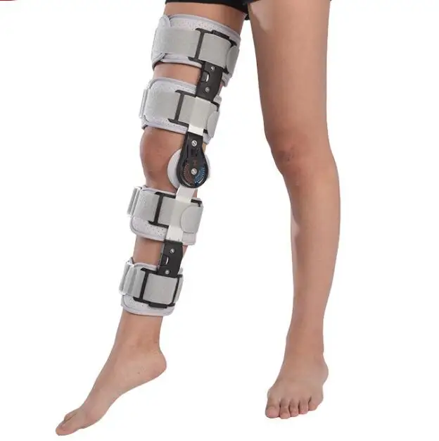 Hinged Knee Brace ROM Adjustable Post Op Knee Support Orthosis