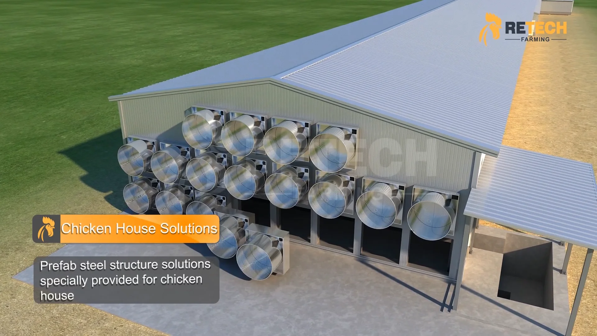 Broiler Chicken Farming House Tunnel Ventilation Automatic Climate