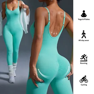 Women's SMART FABRIC Seamless Bodysuit-Four-Way Stretch Quick Dry Breathable Anti-Bacterial Eco-Friendly Yoga & Gym Jumpsuit