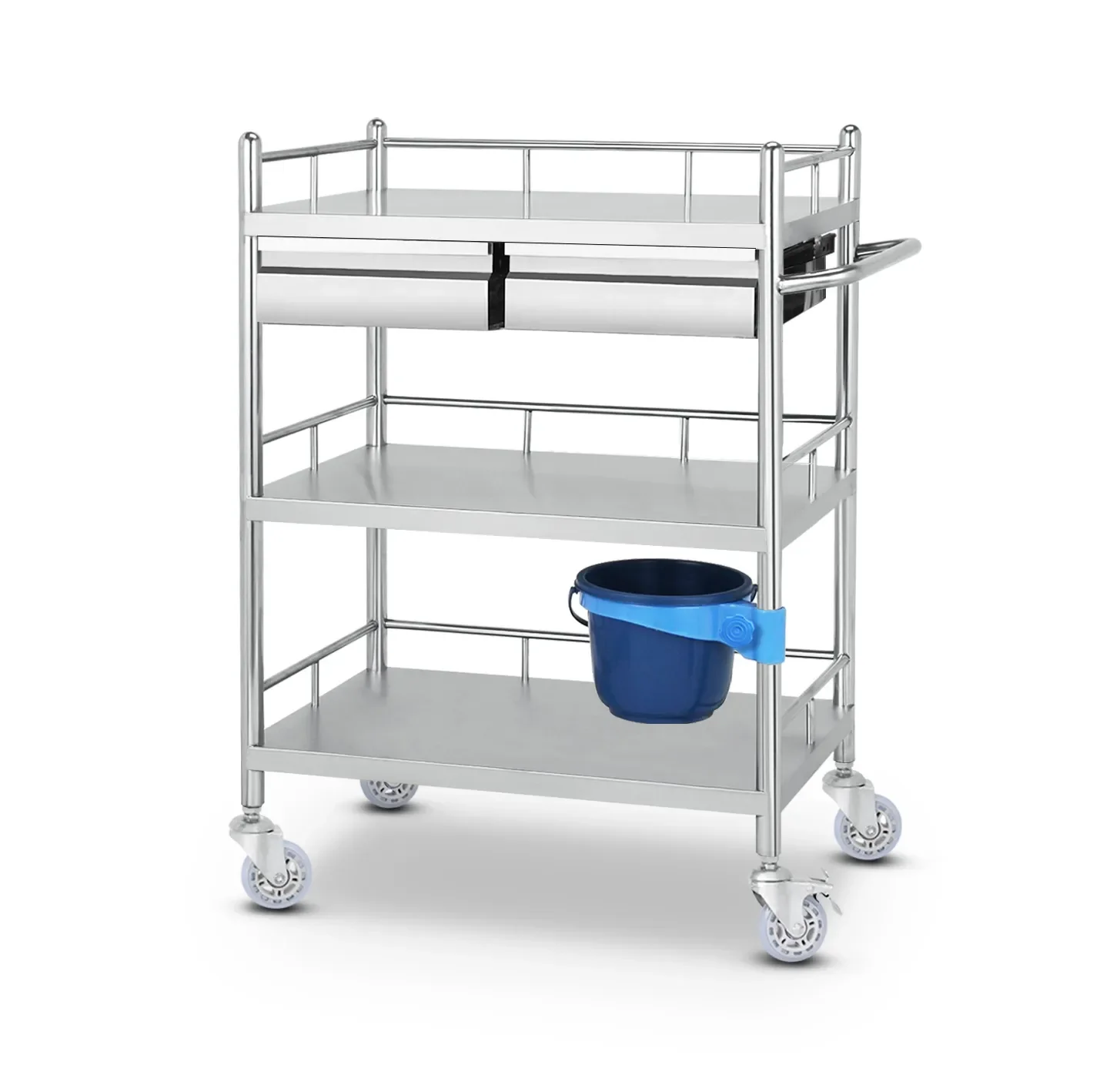 SUV Hospital Products S.S Trolleys Stainless Steel Trolley Medical Cart for Hospitals Clinical SUV Trolley
