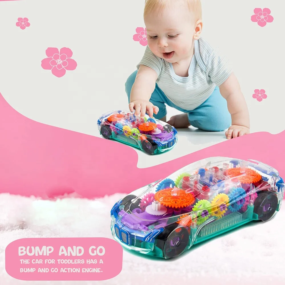 Inerzia trasparente ingranaggio giocattolo, per bambini elettrico