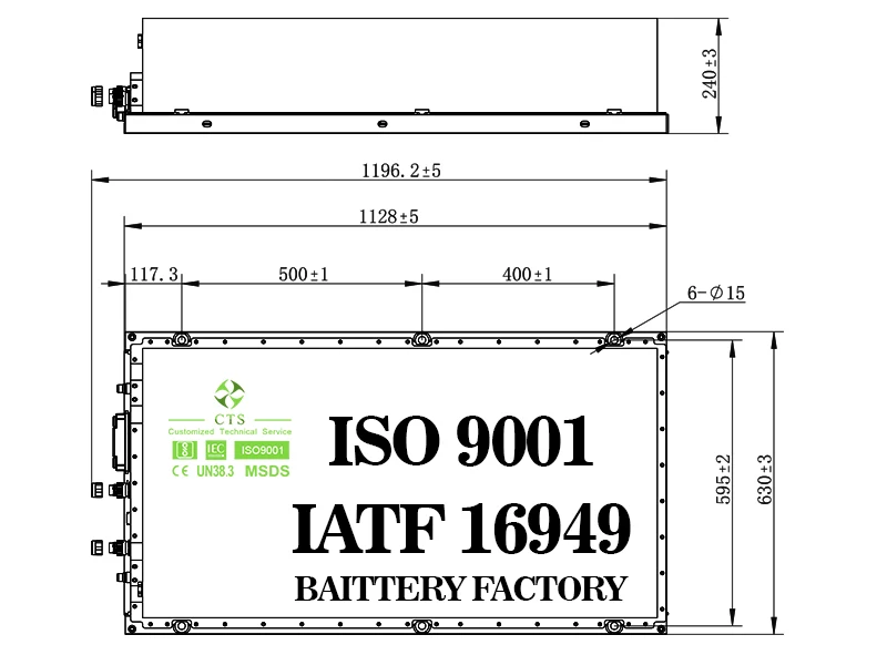 product cts high voltage 307v 614v lithium ion battery system 50kwh 100kwh with pdu box efficient 460v 100kwh pack-15