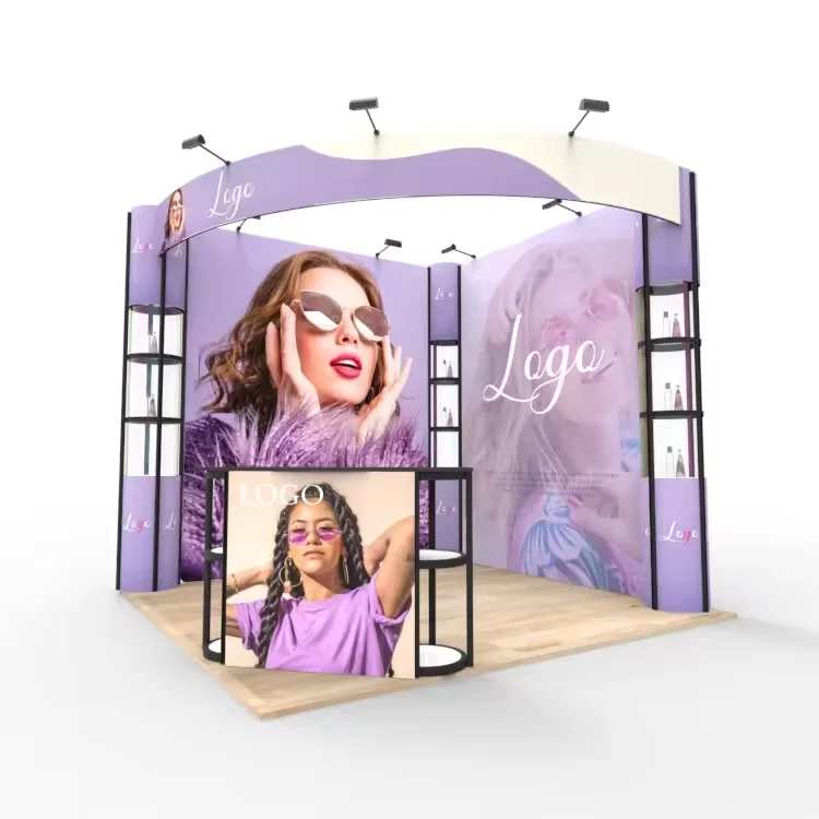 20x20 Fast Build Collapsible Aluminum Twist Tower Light Box Wall Reusable Portable Advertising Expo Tradeshow Exhibition Booth