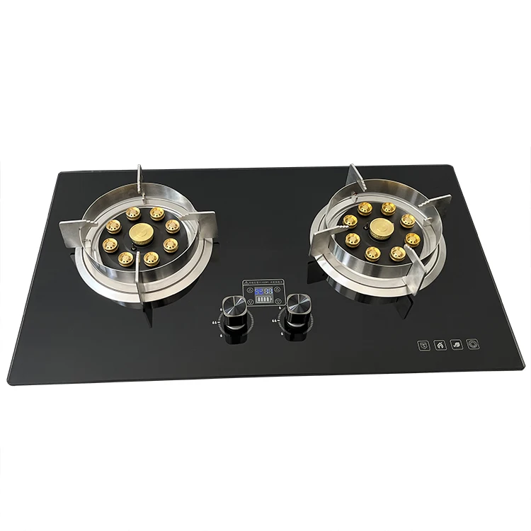 Table Top Smart Cooktops Touch Screen Cooking Stove Fierce Fire Wok 2 burner Digital Gas Cooker