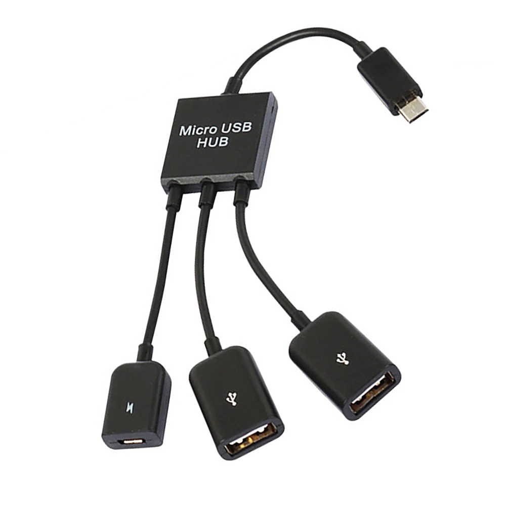 OTG HOST 3in1 USB 2.0 a volte a USB 3.1 C volte & micro USB volte Y-cavo 39cm 