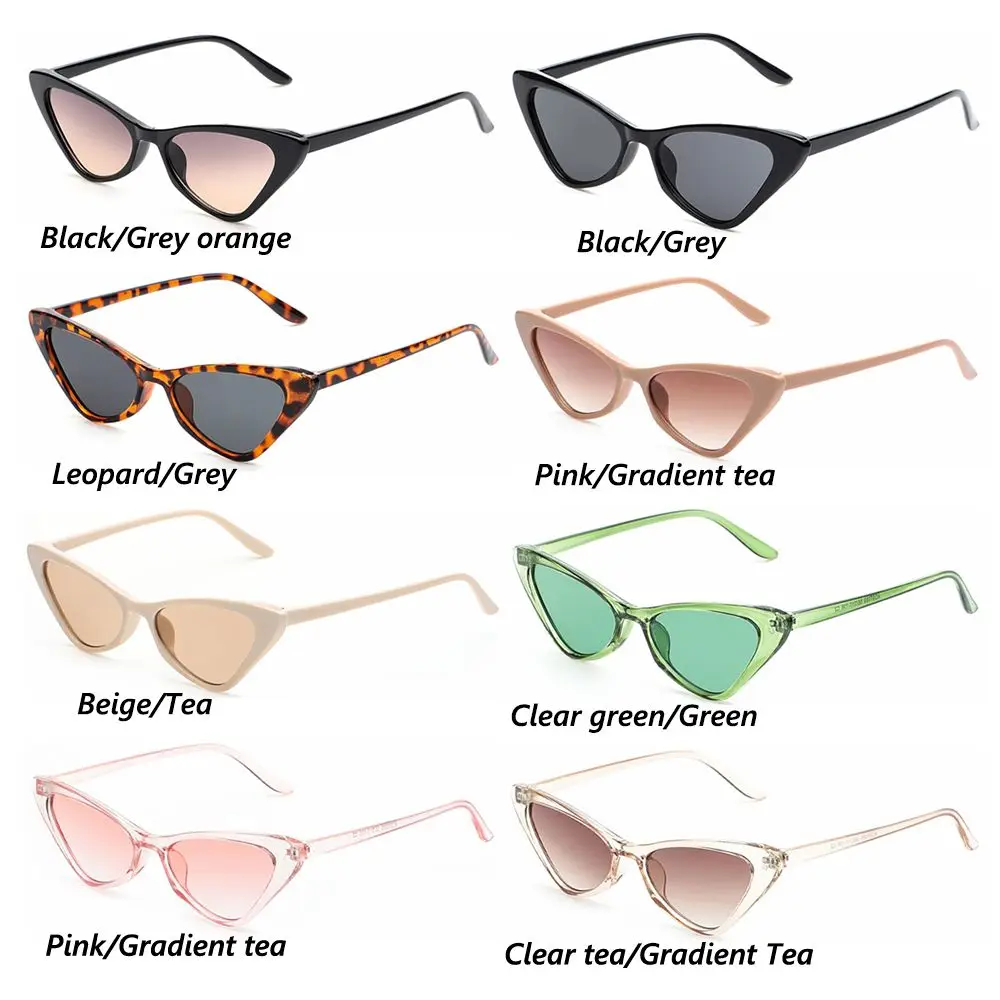 Wholesale Custom Cute Retro Candy Color Small Frame Sun Glasses Women Cat Eye Sunglasses