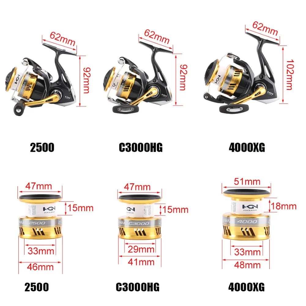SHIMANO SAHARA FI 1000 2500 C3000HG 4000XG C5000XG Spinning