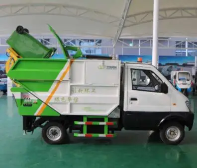 Новейший китайский недорогой электрический грузовик RHD для сбора мусора одобренный