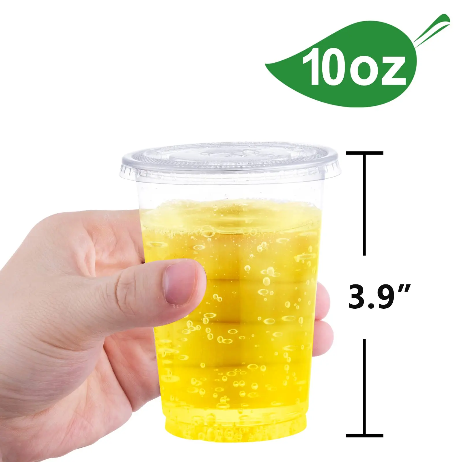 Plastic Cups with Lids Reusable Plastic Cup Take Away Clear Disposable  Beverage Bubble Tea Cups Plastic Sip Straw Lid 50catons