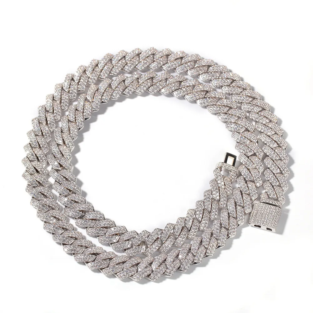 Silver Rose Gold Cuban Chain Necklace 