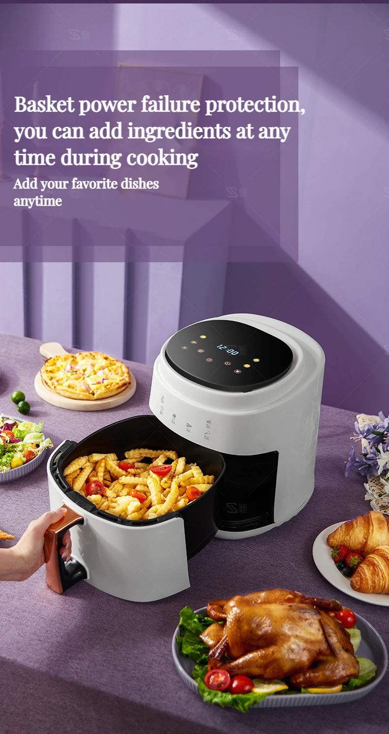 Oem New 2l 3l 4l 5l 6l 8l 10l Electric Healthy Air Deep Fryer Digital