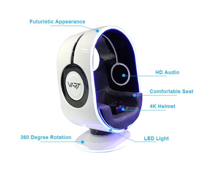 2022 VART New Arrival Products 1 Seat Egg VR Self Service Virtual Reality Chair 9D Egg VR Cinema