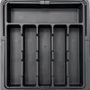 Black (three-sided retractable knife and fork storage case)