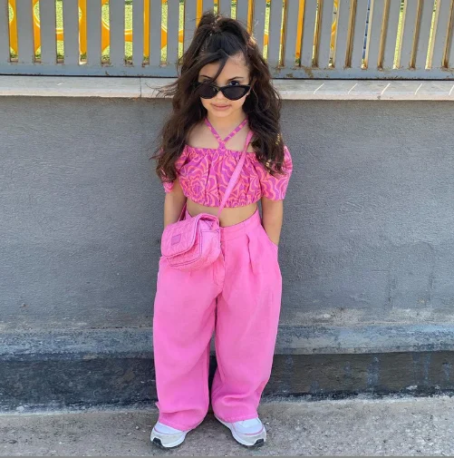 Комплекты для девочек, летняя одежда для девочек, костюм со штанами, детский спортивный костюм на одно плечо, летний комплект одежды для девочек, оптовая продажа