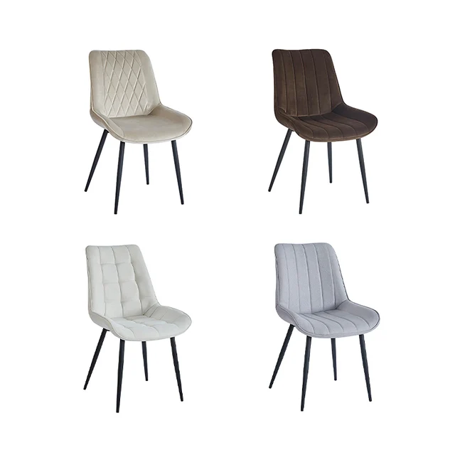 Wholesale Beige Nordic Cheap Room Modern Luxury Fabric Restaurant Upholstered Classic Dining Chairs