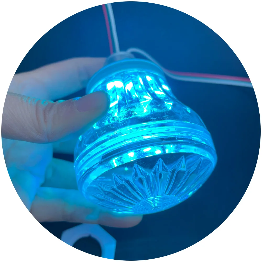 Turbo Light RGB 18MM DC12V 60mm Mushroom High Les Led Amusement Pixel Light for Amusement Park Ride Decoration