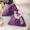 Velvet bag Purple/Velvet cross bag+Phalaenopsis (*1)