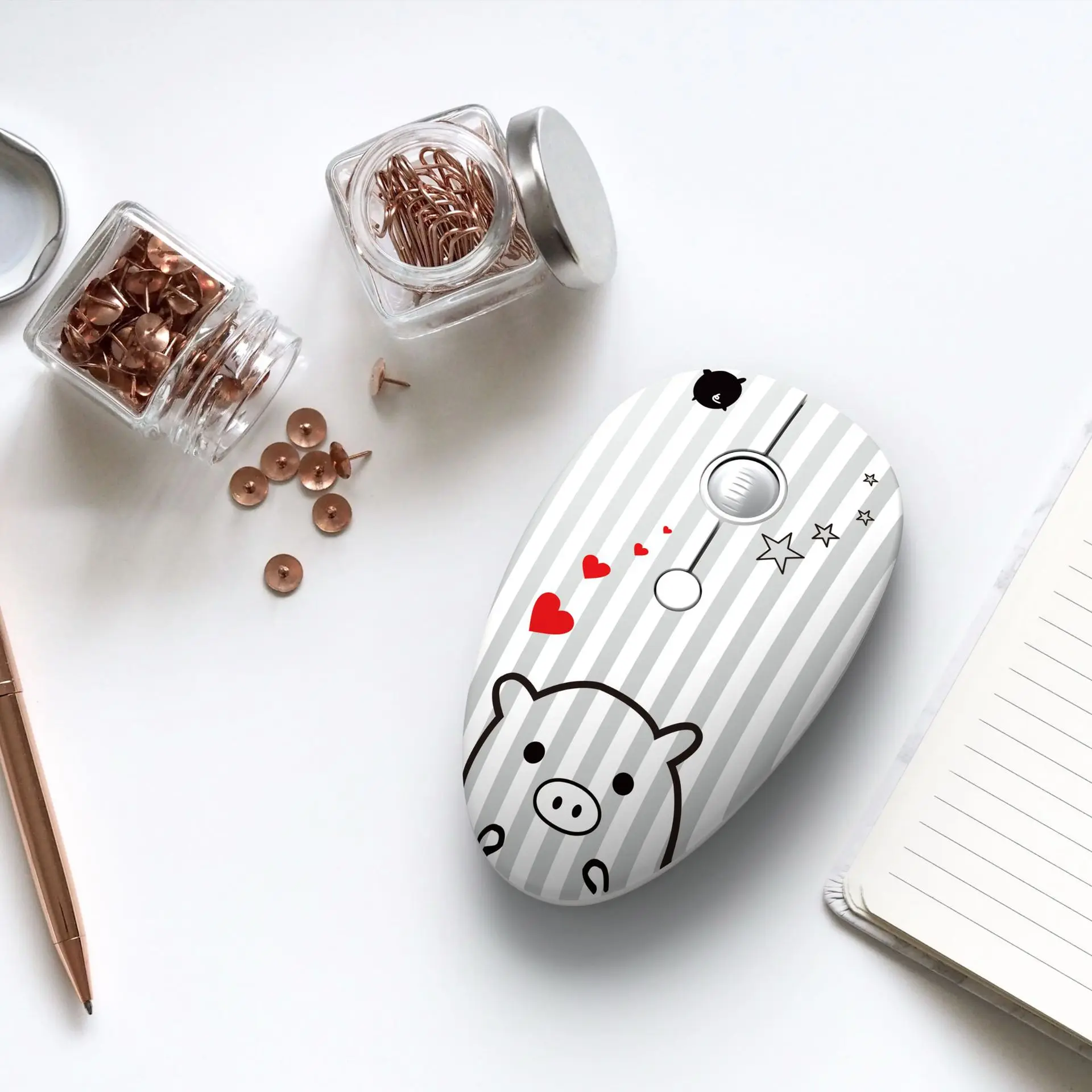 Custom Logo DIY New cartoon wireless mouse computer accessories 2.4G cute mouse