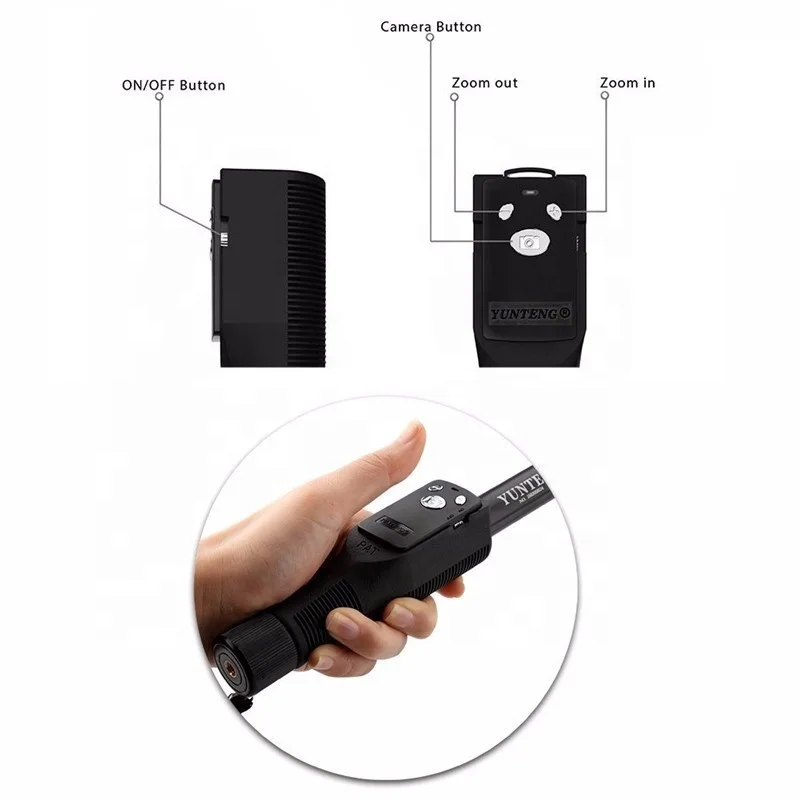 Оригинальный Yunteng 51 дюйм селфи-Палка с YT-1288 беспроводной штатив-монопод с пультом дистанционного управления для iPhone, Android, смартфонов