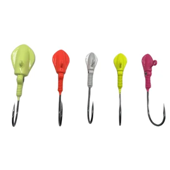 Cheery Luminous Lead Jig Head Well-Balanced Round Lure Worm Swim Bait for Saltwater Fish Sea Fishing Techniques – Soft Lure – view 4
