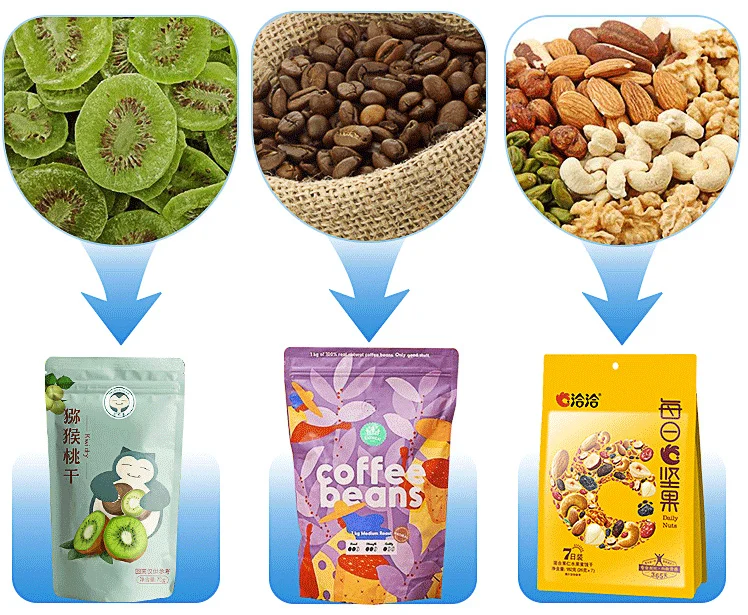 Multifunction ATM-160W Automatic Zipper Coffee Beans Snack Chips Fruit Crisps Nuts Doypack Premade Pouch Filling Packing Machine