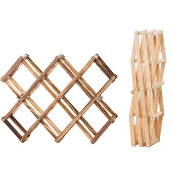 Multi-specification Wooden Creative Storage Racks Carbonized Color Storage Rack Ornaments Modern Home Wine Cabinet Display Racks