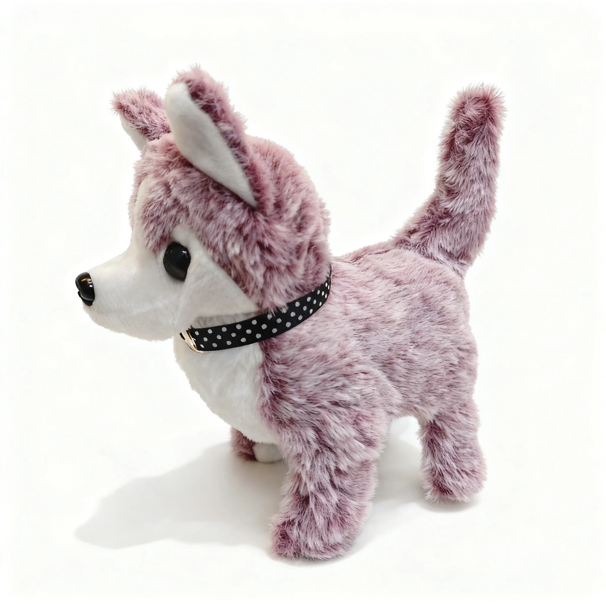 Husky Pet Dog Toy Interactive Plush Puppy Electronic Pet Toy with Sounds and Walking Ability Multi-Age 18x10x18cm 0.3kg
